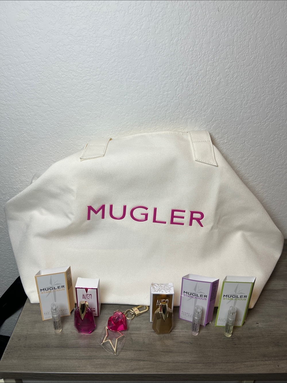Mugler Alien Goddess & Pulp Minis, Starlicious Samples, Keychain & Bag Bundle